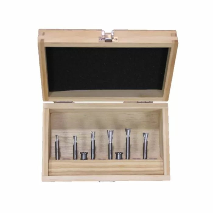 Infinity Tools 8-Pc. Essential Dovetail Bit Set for Leigh D4R Jig