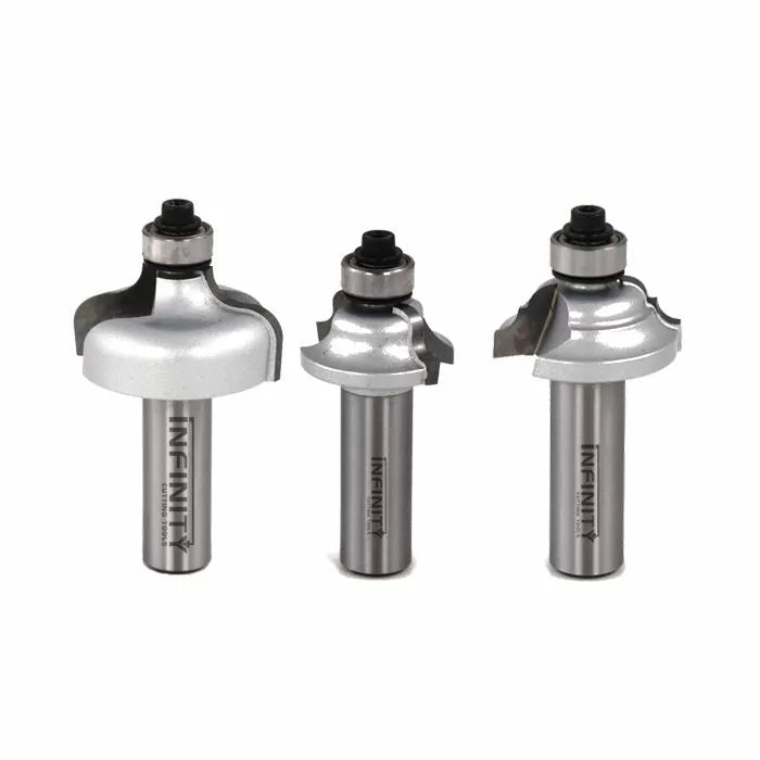 Infinity Tools 1/2" Shank 3-Pc. Ogee Router Bit Set