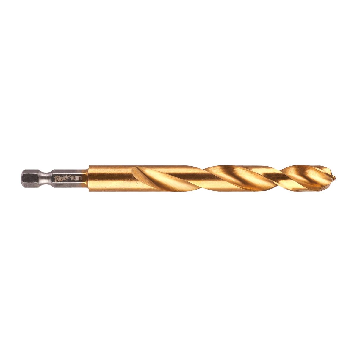 Milwaukee metal drill HSS-G TiN RED HEX 10.5x78mm SHOCKWAVE 48894724