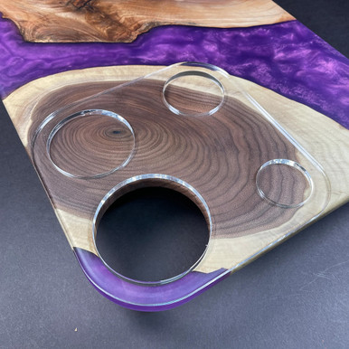 4 hole Round Charcuterie Board Handle Router Template