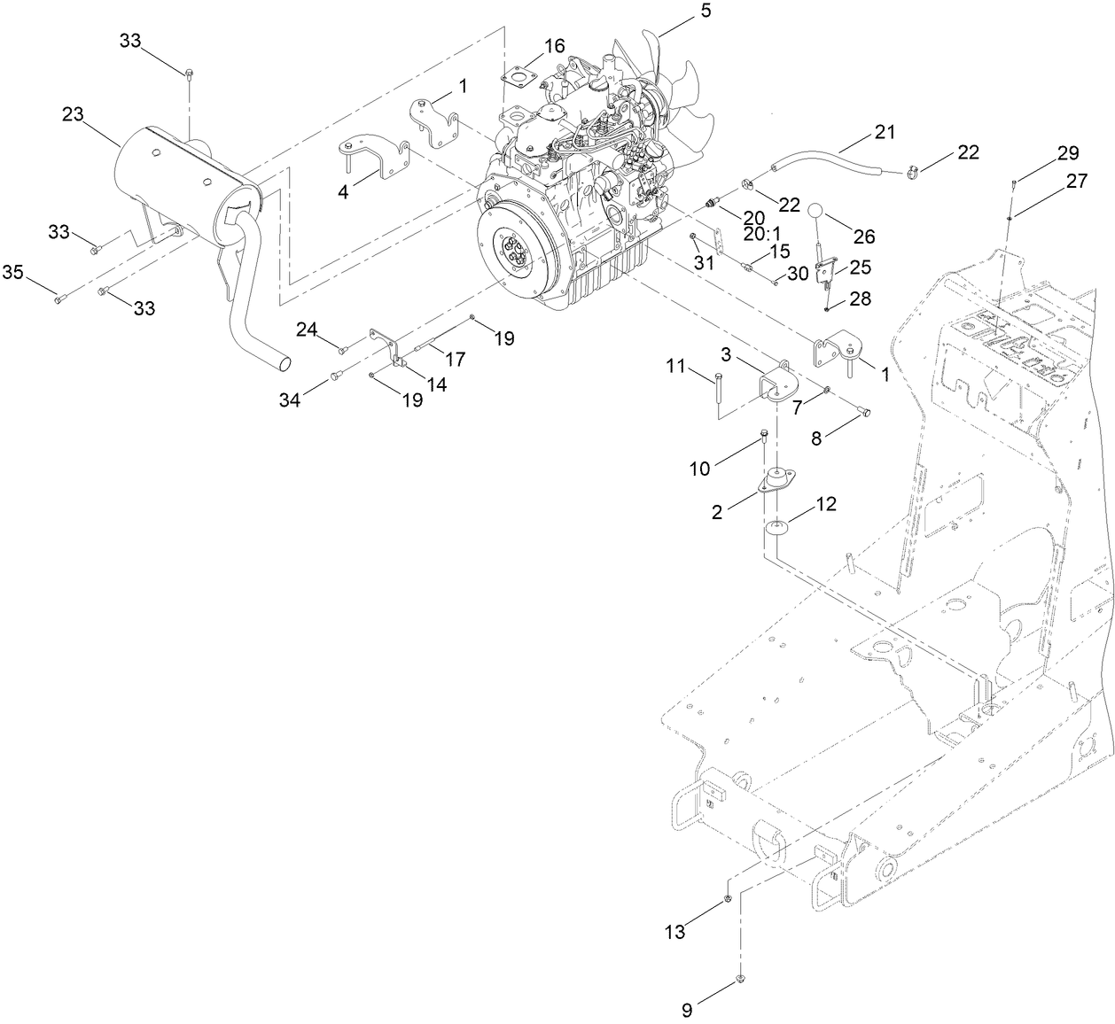 ENGINE-KUBOTA, D1305 (Part #:138-6911)