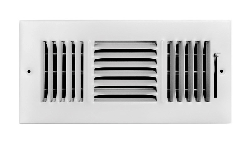 Tru Aire C103M10X06 6 in. H X 10 in. W 3-Way Powder Coat White Steel Wall/Ceiling Register