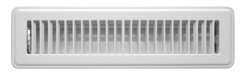 Tru Aire C150MWT02X12 2 in. H X 12 in. W 2-Way Powder Coat White Steel Floor Register