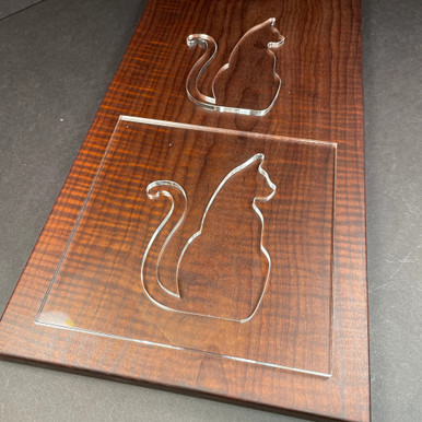 Cat Router Template (Clear Acrylic)