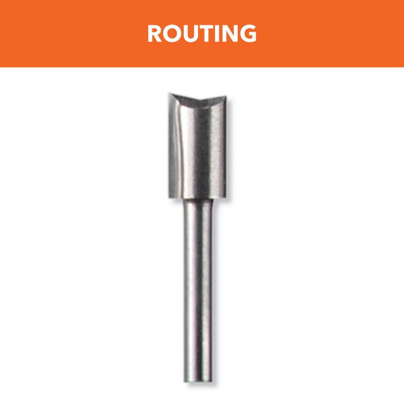 Dremel 654 1/4 in. D X 1/4 in. X 2-1/4 in. L High Speed Steel 1-Flute Straight Router Bit