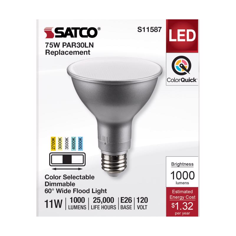 Satco Products, Inc. S11587 Satco PAR30LN E26 (Medium) LED Bulb Tunable White/Color Changing 75 Watt Equivalence 1 pk
