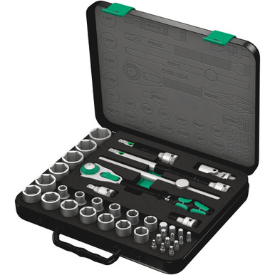 Wera 05003647001 8100 Sc 4 Zyklop Speed Ratchet Set, 1/2 Inch Drive, Imperial, 38 Pieces