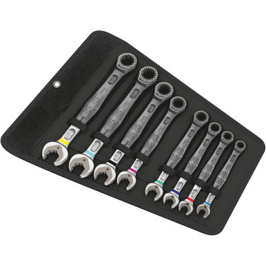 Wera 05020012001 6000 Joker 8 Imperial Set 1 Set Of Ratcheting Combination Wrenches, Imperial, 8 Pieces
