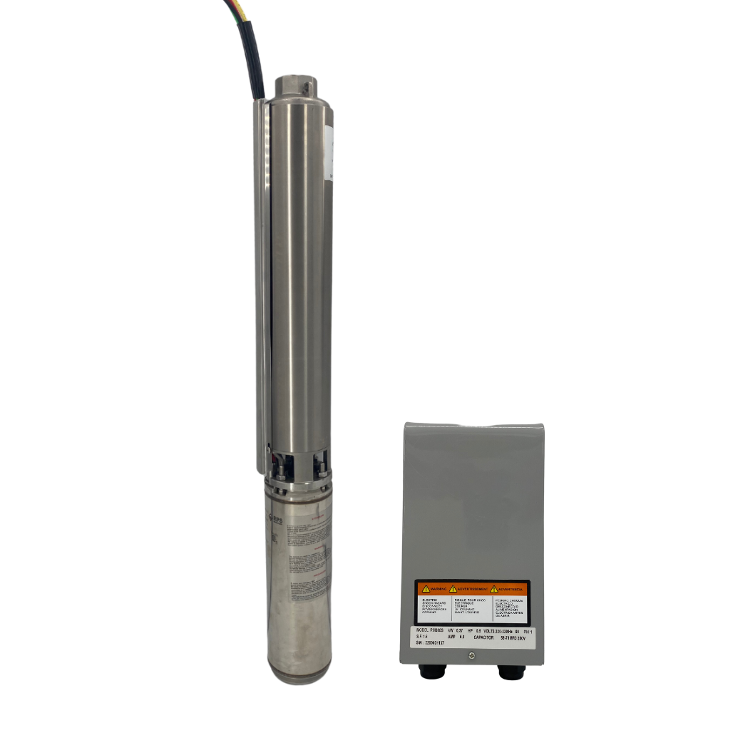 RPS Core Series 2 HP 220V, 3-Wire | 4" Submersible Well Pump + Engineered Impeller | 400 ft Head, 14–31 GPM | 25RPS20 Complete Kit