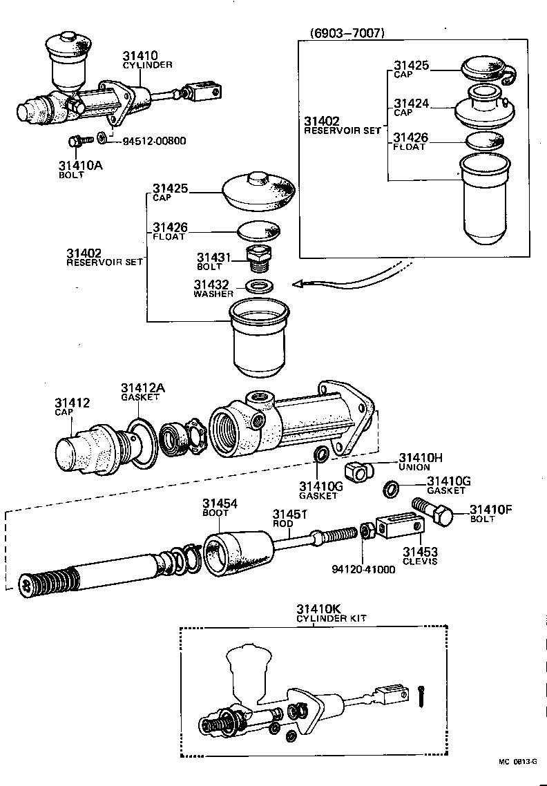 Cylinder Kit Toyota, 04311-40010