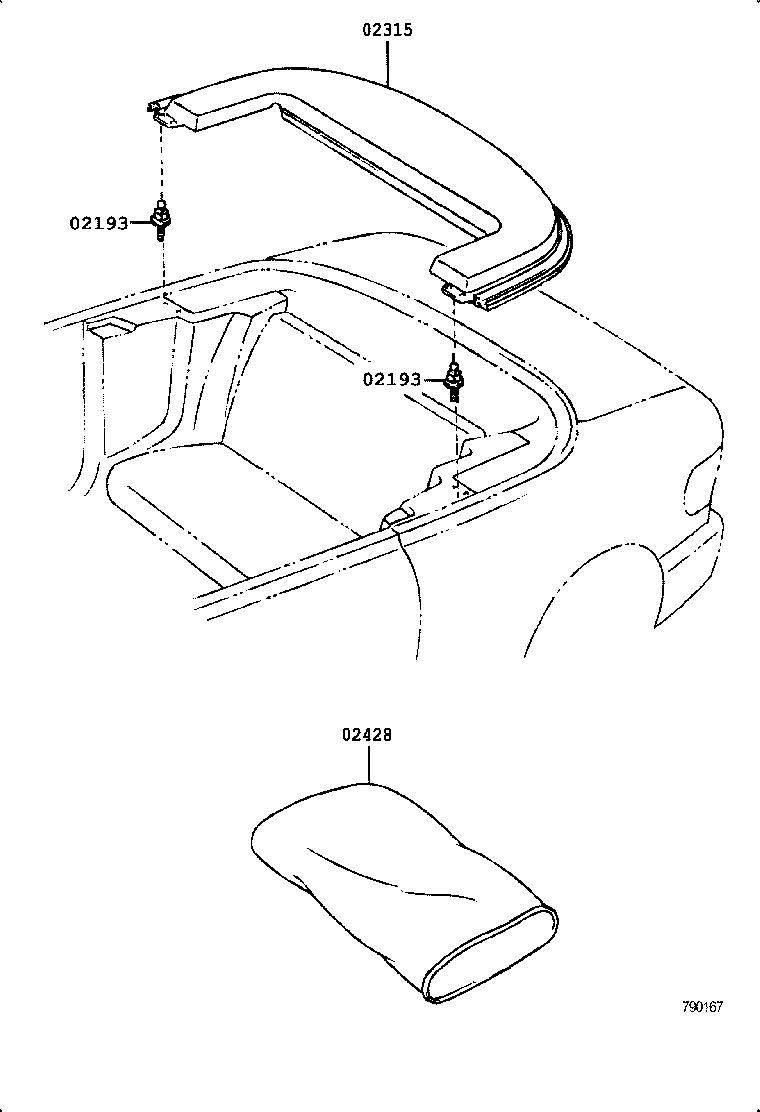 Bag, Boot Storage Toyota, 02428-86102