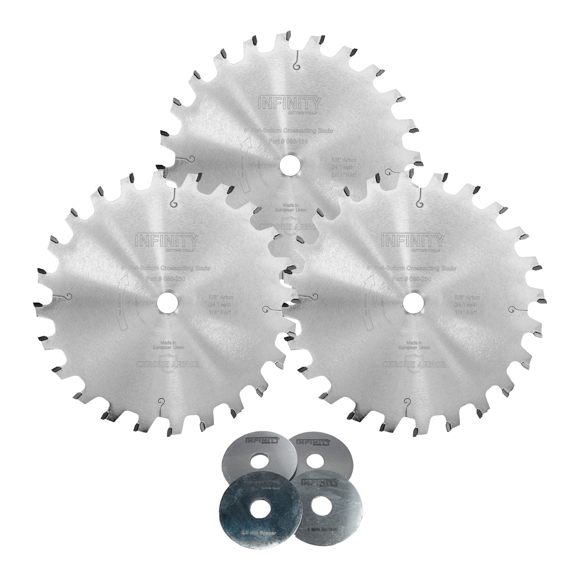 Infinity Tools 4pc. Thick Kerf Flat-Top Saw Blade Package - 5/8" Arbor