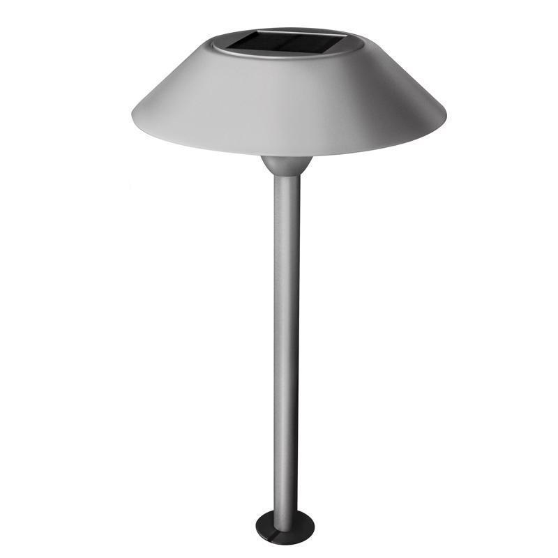 Feit PATHSYNCSOLNK2 OneSync Brushed Nickel Solar Powered 0.4 W LED Pathway Light 2 pk
