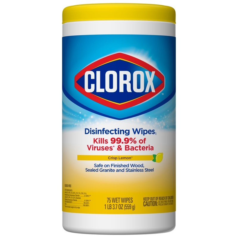Clorox 10044600016280 Lemon Fresh Scent Disinfecting Wipes 75 pk