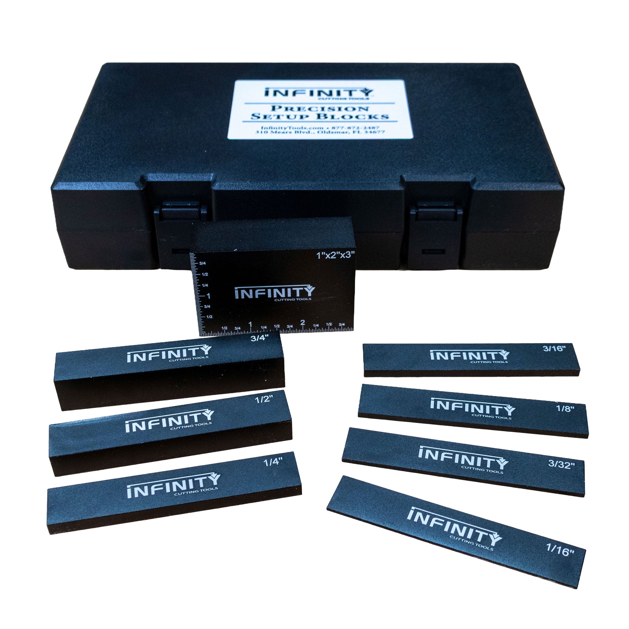 Infinity Tools 8-Pc. Precision Tool & Project Setup Blocks with Case