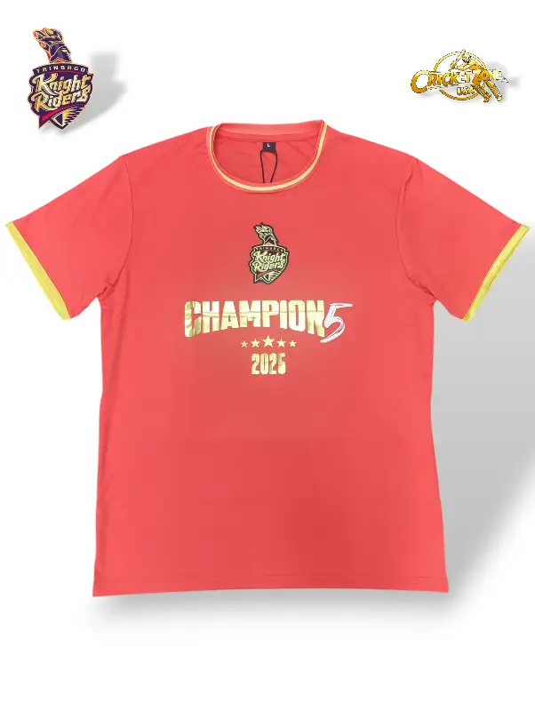 Official Trinbago Knight Riders Champion5 T-Shirt By TKR – 2025