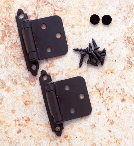 Self Closing Cabinet Hinges - Flush Mounted - Multiple Finishes Available - Sold In Pairs