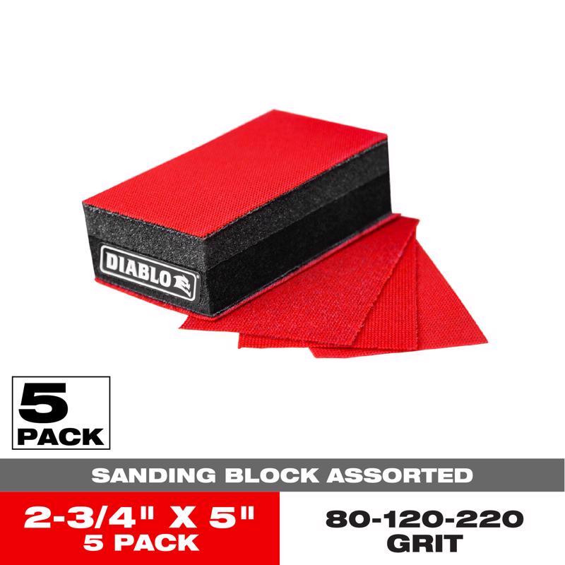 Diablo DFB234DUOH01G Hand Sand Pad Block 5"L