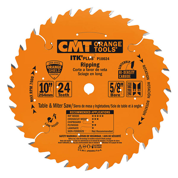 CMT P10024 ITK-PLUS RIPPING 10”x0.094”x0.063”x5/8” T=24 ATB+SHEAR