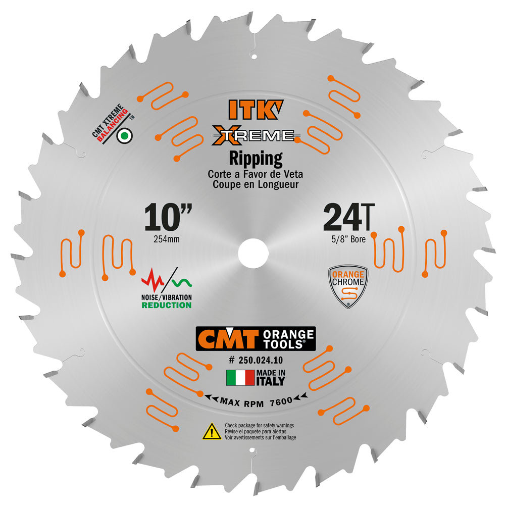 CMT 250.024.10 FRAMING & RIPPING 10’’x0.102”/0.071”x5/8’’ T=24 ATB