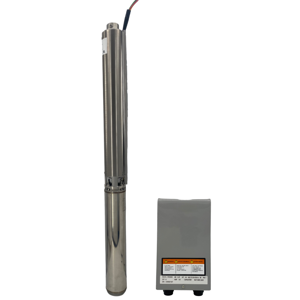 RPS Core Series 1.5 HP 220V, 3-Wire | 4" Submersible Well Pump + Engineered Impeller | 700 ft Head, 2–8 GPM | 05RPS15 Complete Kit