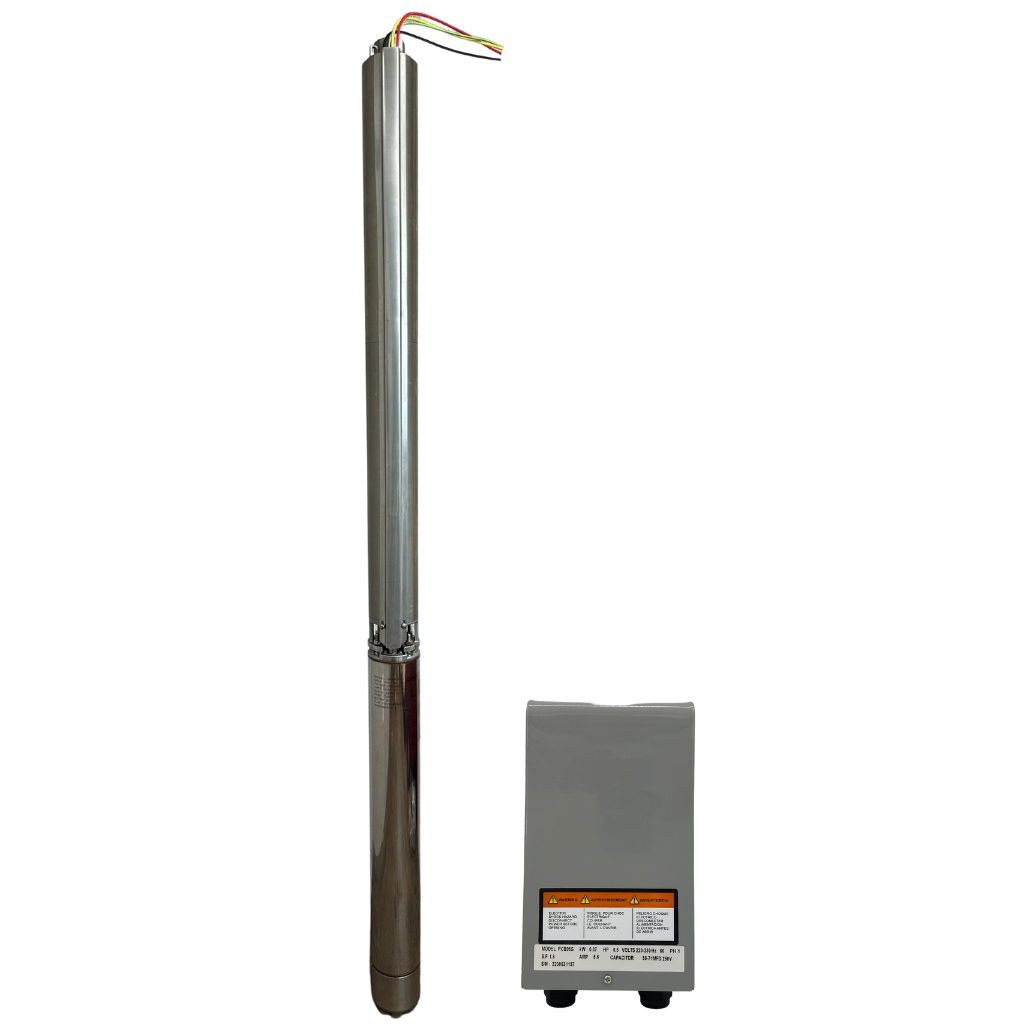 RPS Core Series 5 HP 220V, 3-Wire | 4" Submersible Well Pump + Engineered Impeller | 1250 ft Head, 6–18 GPM | 10RPS50 Complete Kit