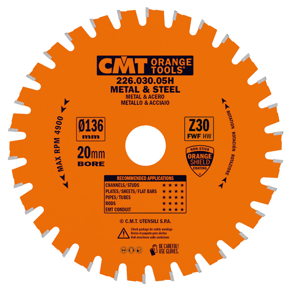 CMT 226.030.05H MEDIUM/THICK - METAL & STEEL 5-3/8’’x0.059’’/0.047”x20mm T=30 FWF