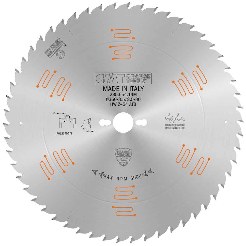 CMT 285.654.14M HEAVY-DUTY GENERAL PURPOSE 350x0.137”/0.098”x30mm T=54 ATB