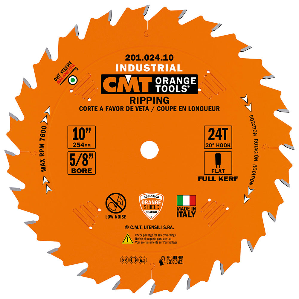 CMT 201.024.10 RIPPING 10”x0.126”/0.087”x5/8’’ T=24 FTG