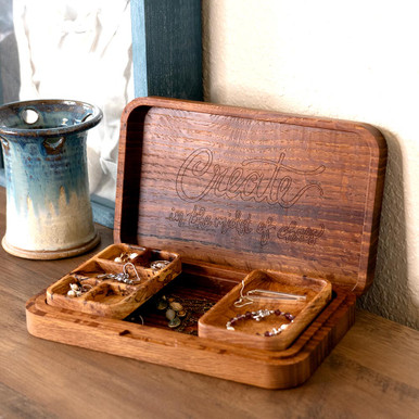 Large Wooden Jewelry Box CNC Plans, Downloadable and Customizable