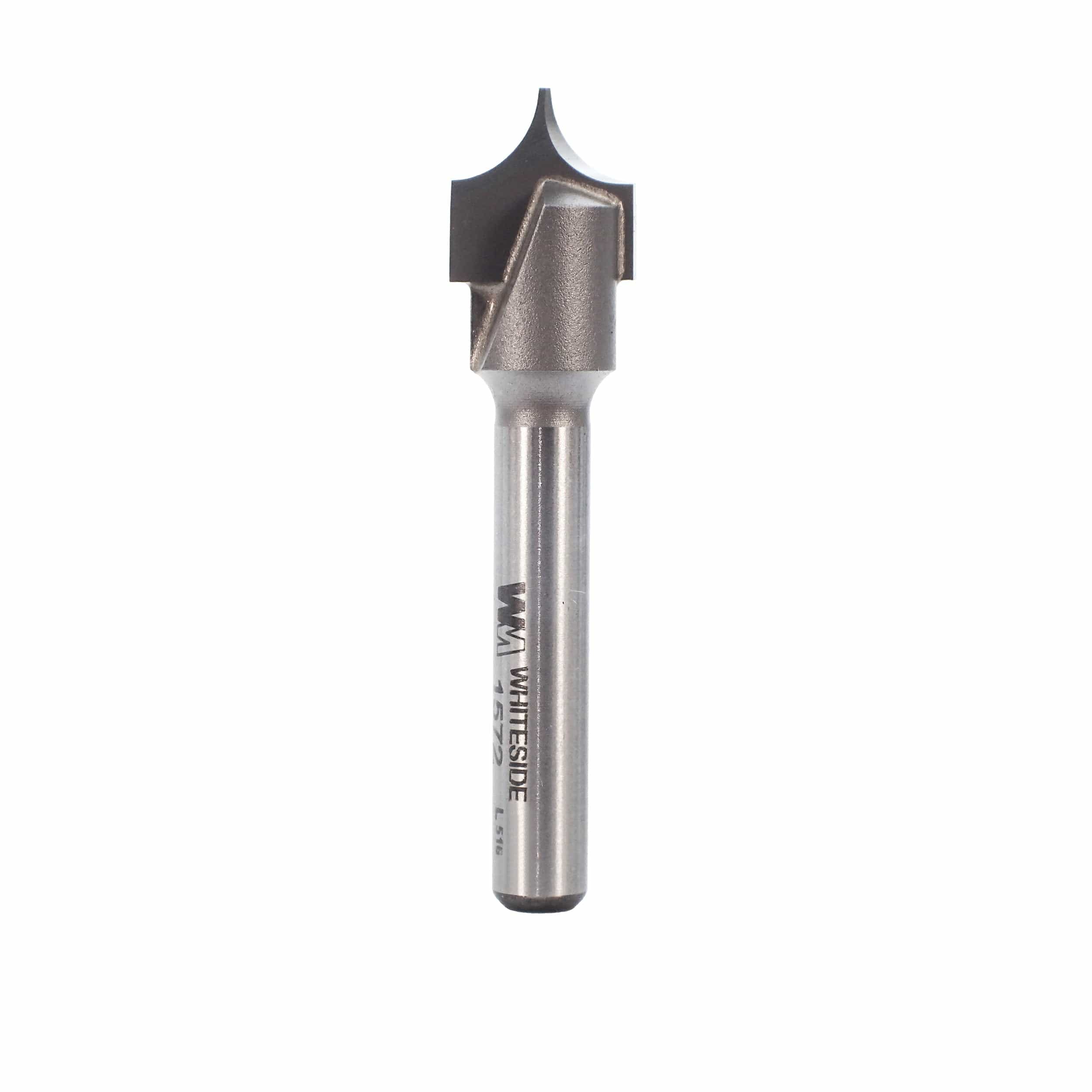 1572 Pointed Round Over Router Bit 1/4" R 1/2" D 1/4" SH