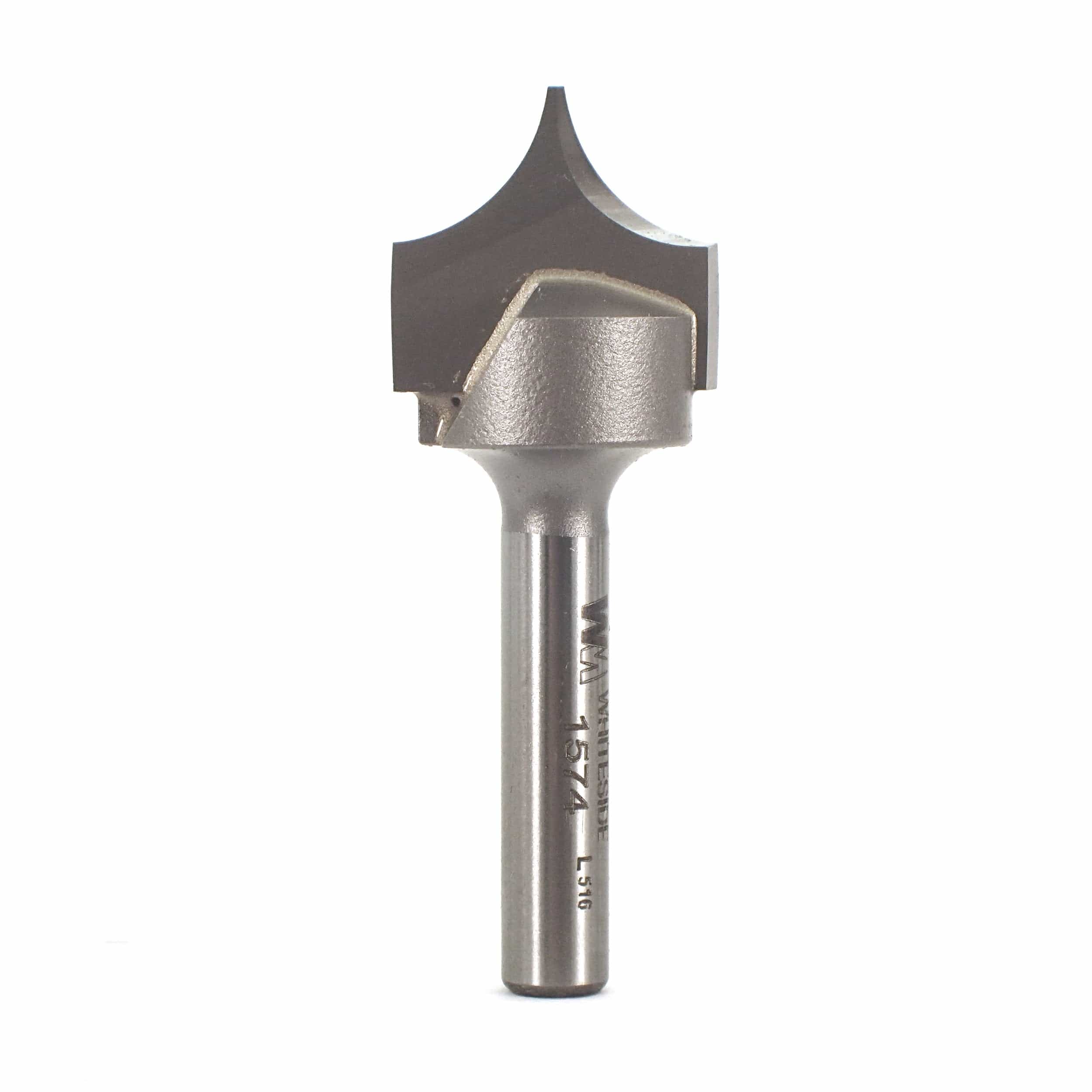 1574 Pointed Round Over Router Bit 3/8" R 3/4" D 1/4" SH