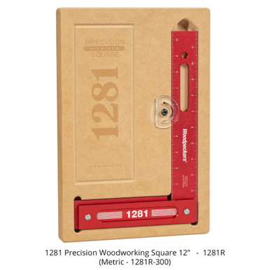 Woodpeckers 1281R-300 Precision Woodworking Square (Metric) 300-MM with Rack-It