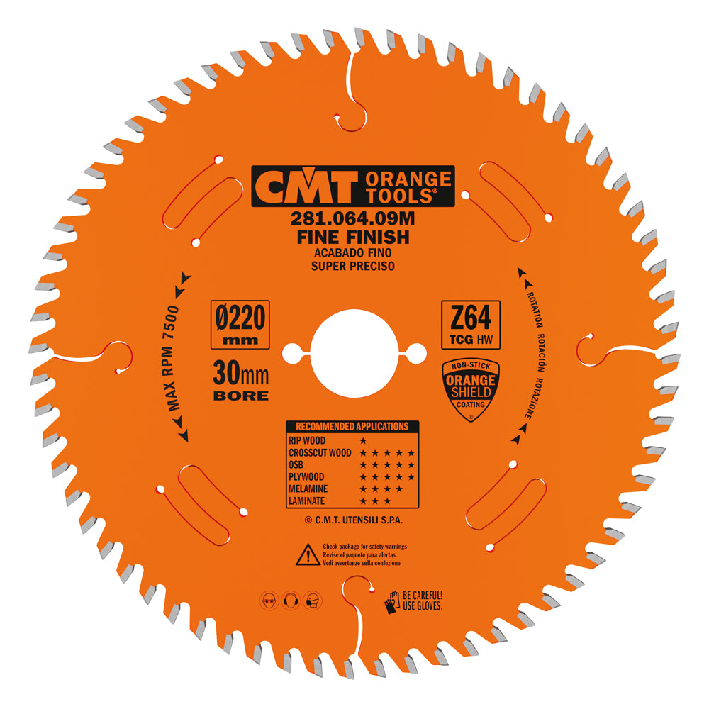 CMT 281.064.09M INDUSTRIAL PANEL SIZING 220x3.2/2.2x30mm T=64 TCG