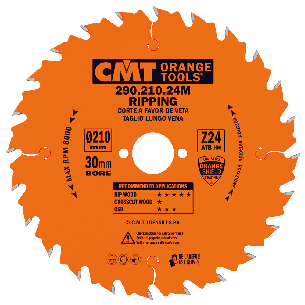 CMT 290.210.24M GENERAL PURPOSE 8-1/4”x0.110”/0.071”x30mm T=24 ATB