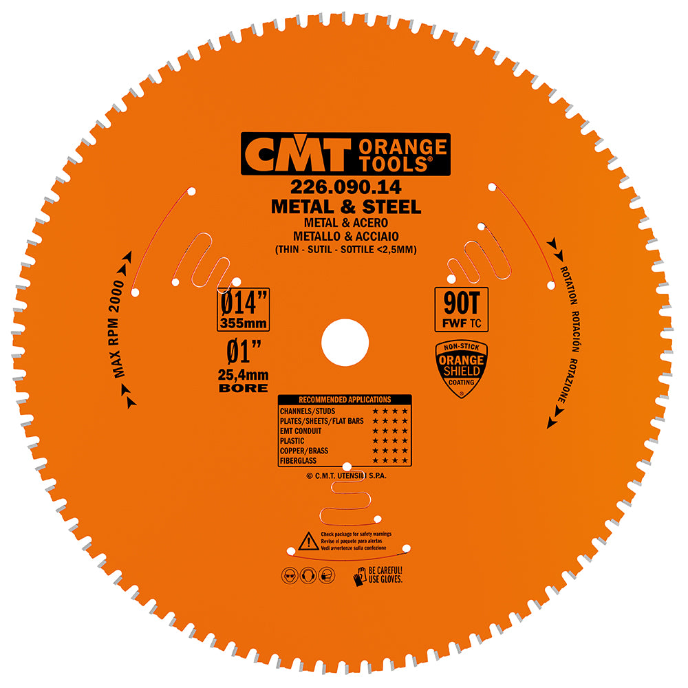CMT 226.090.14 THIN - METAL & STEEL 14’’x0.087”/0.071”x1’’ T=90 FWF