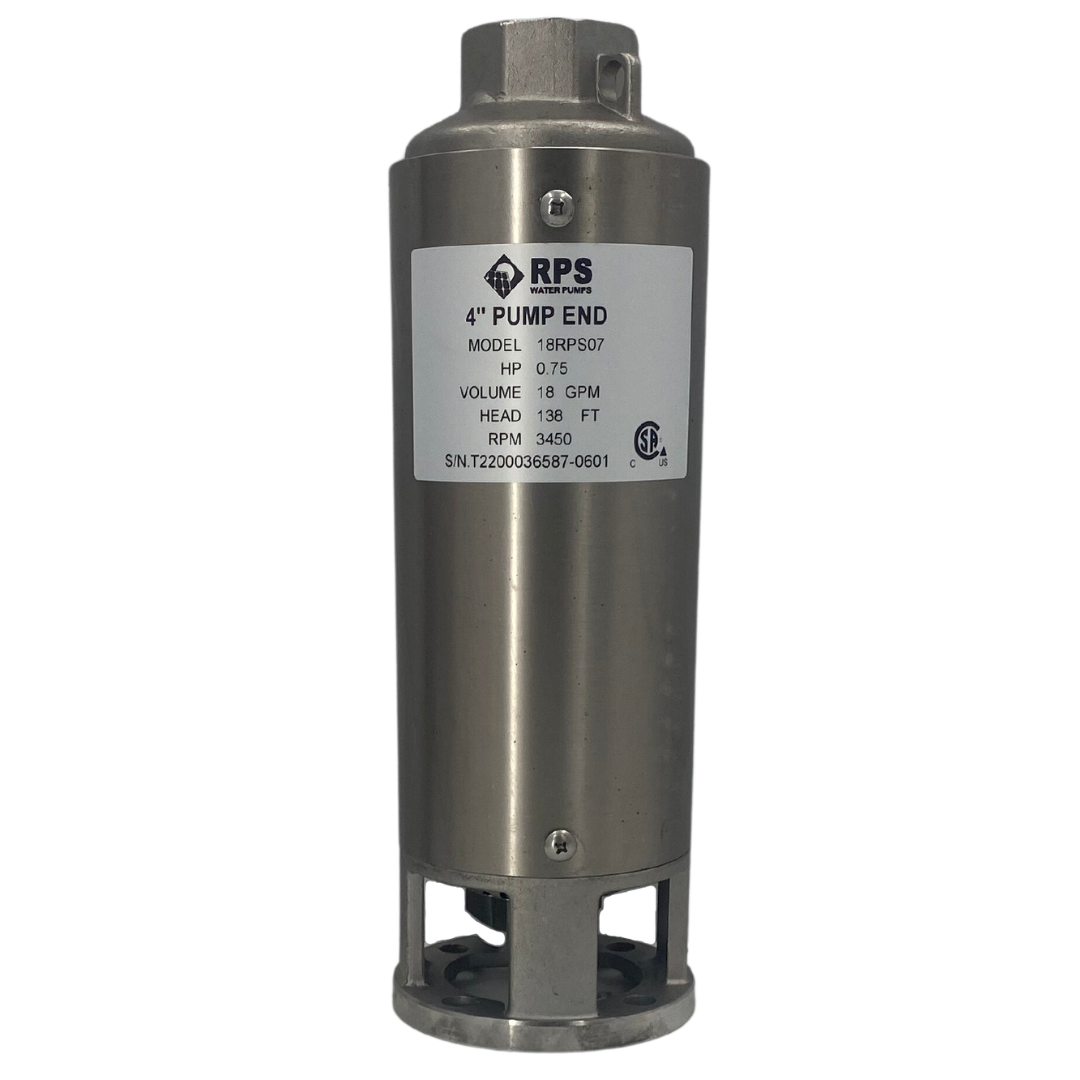 RPS Core Series 18RPS07 4" Submersible Pump End | Engineered Impeller | 21-29 GPM