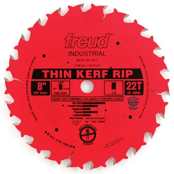 LU87R008 Red Perma Shield Circular Saw Blade 8" x 5/8" Bore x 22 Tooth ATB