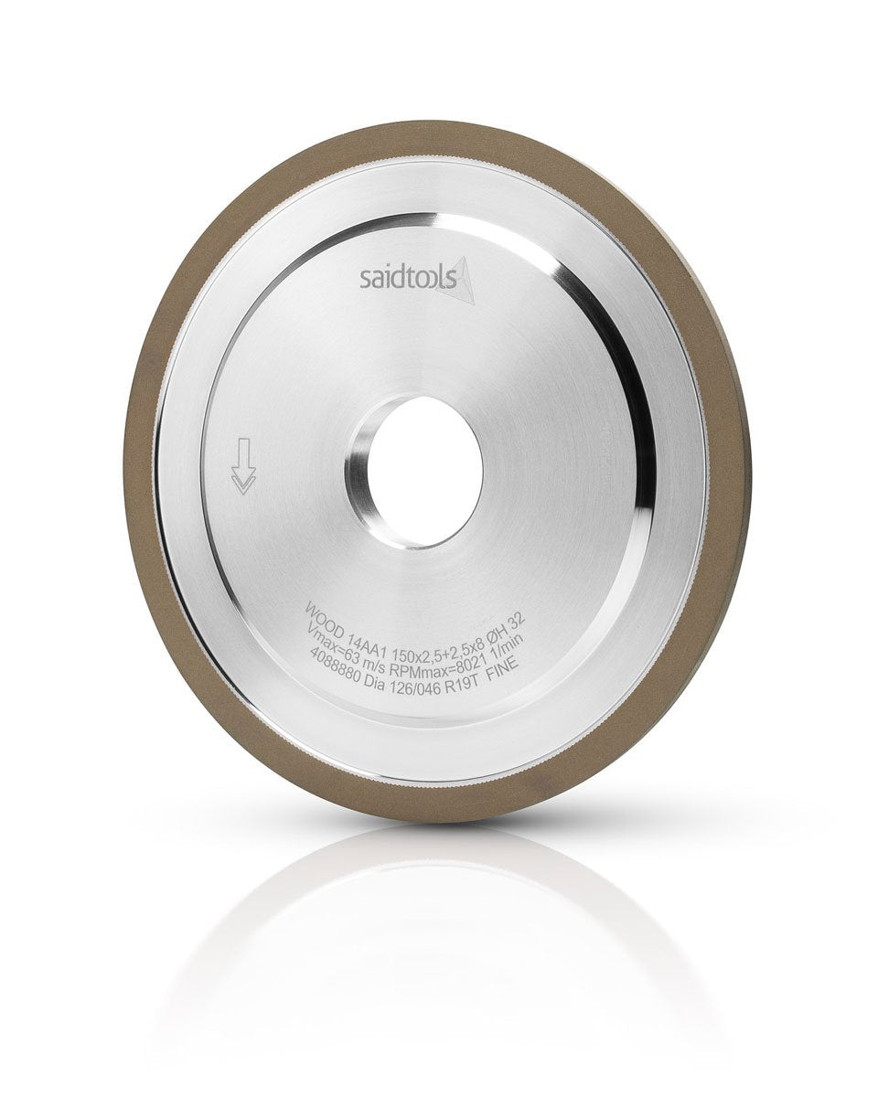 Saidtools - 14AA1 DiamondGrinding Wheel - 127mm Diam - 150/400 Grit - 32 Hole