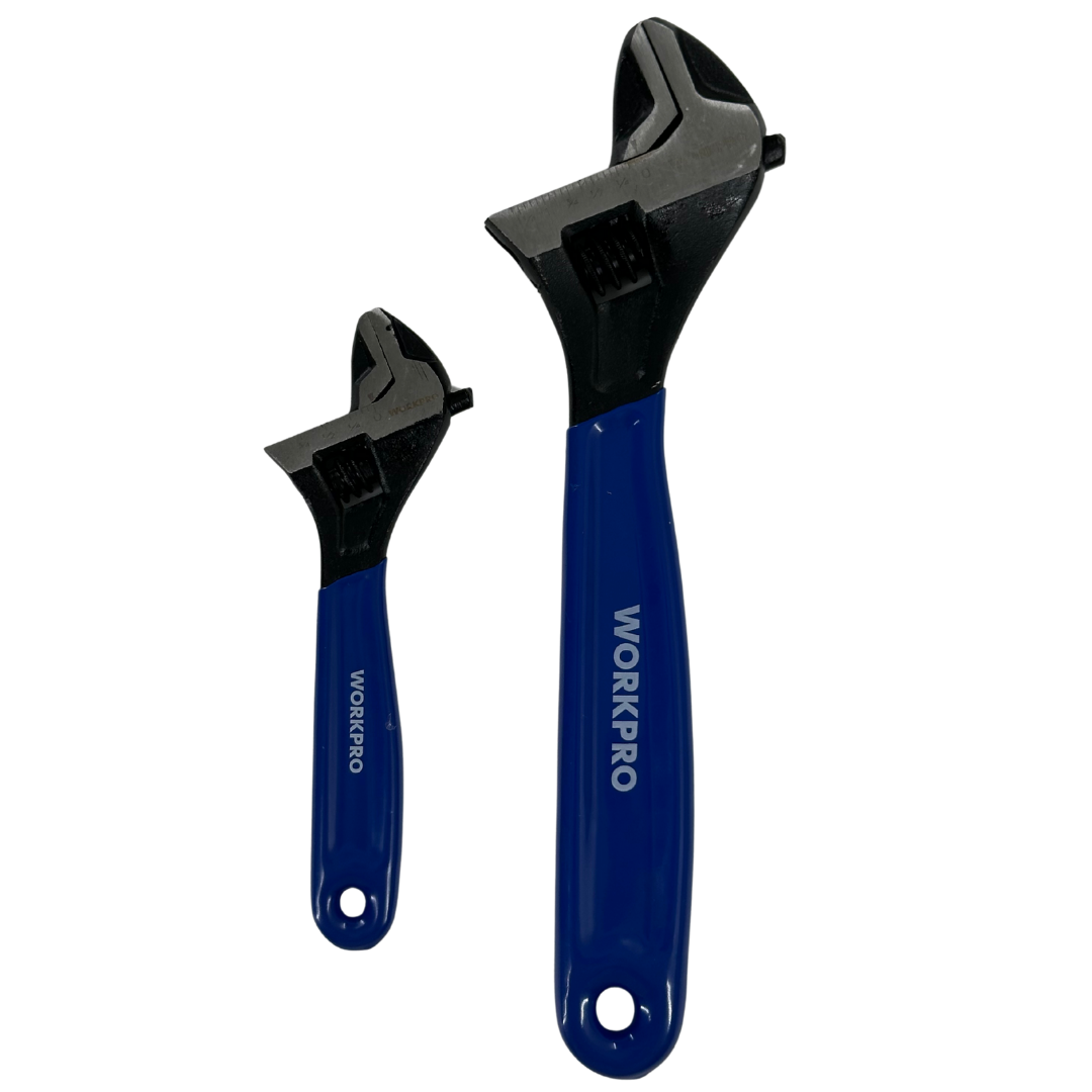 2 Piece Adjustable Wrench Set for Household Plumbing and DIY Installs