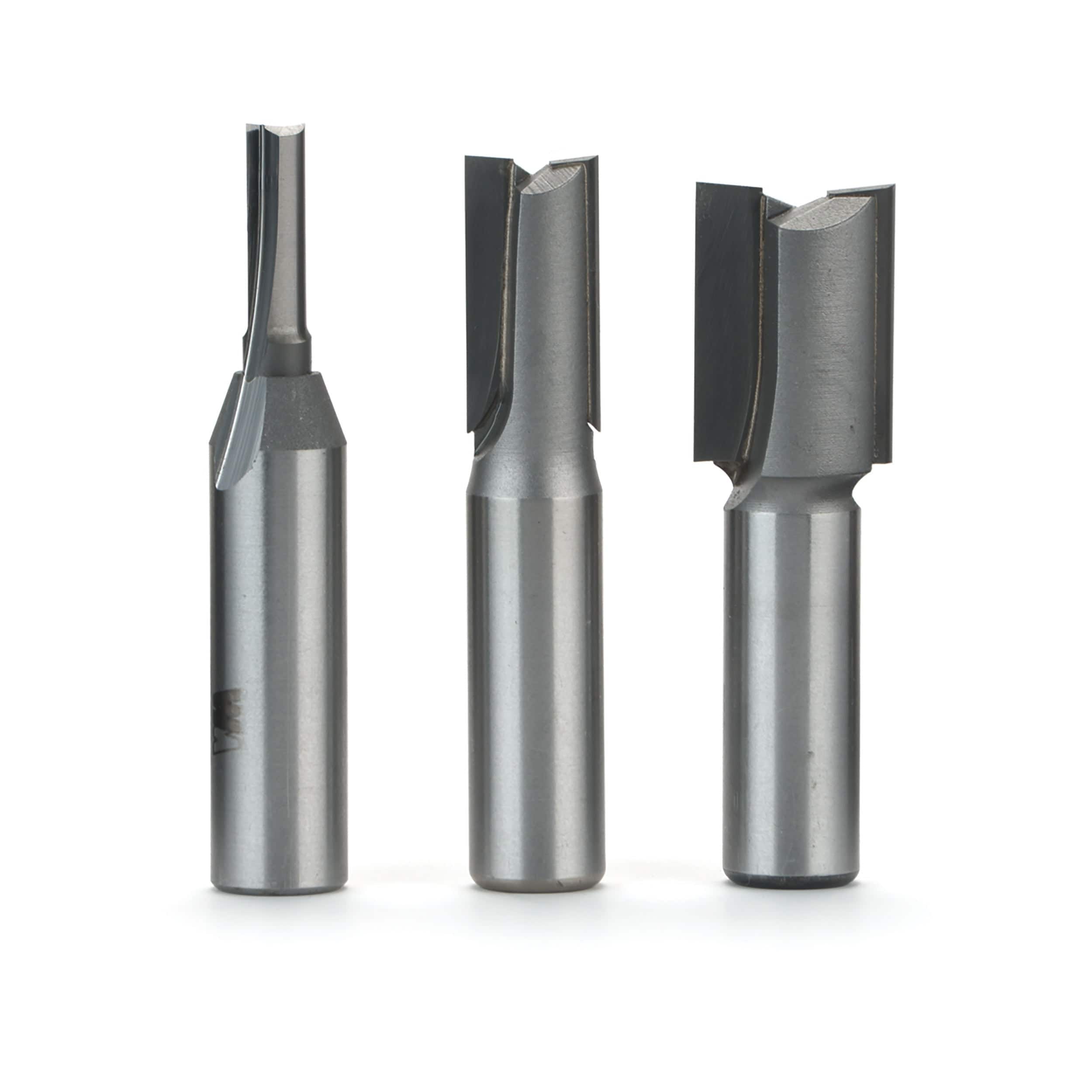 Undersized Plywood Dado Router Bit Set - 1/2" Shank - 3 Piece