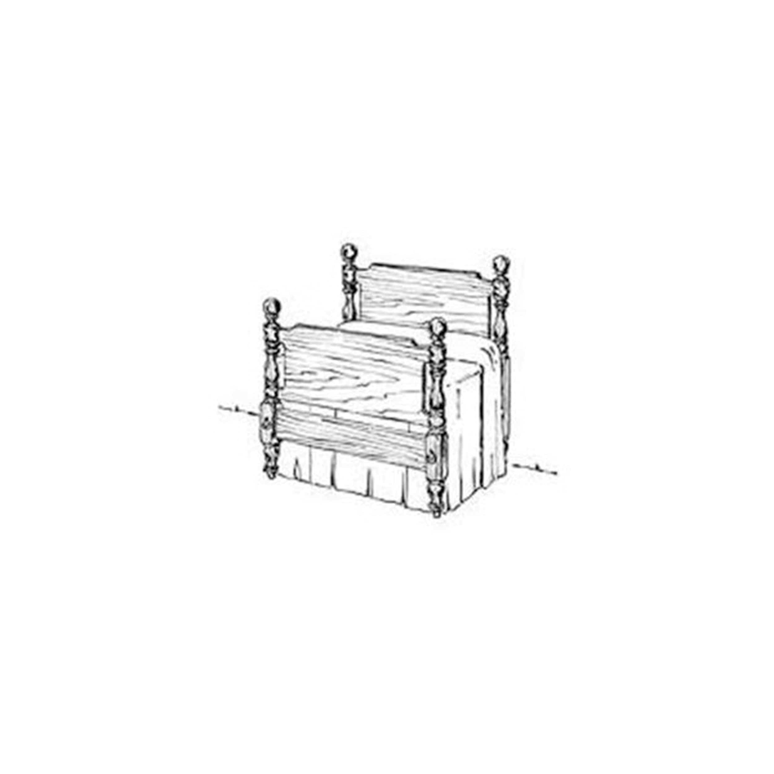 Woodworking Project Paper Plan to Build Early American Bed