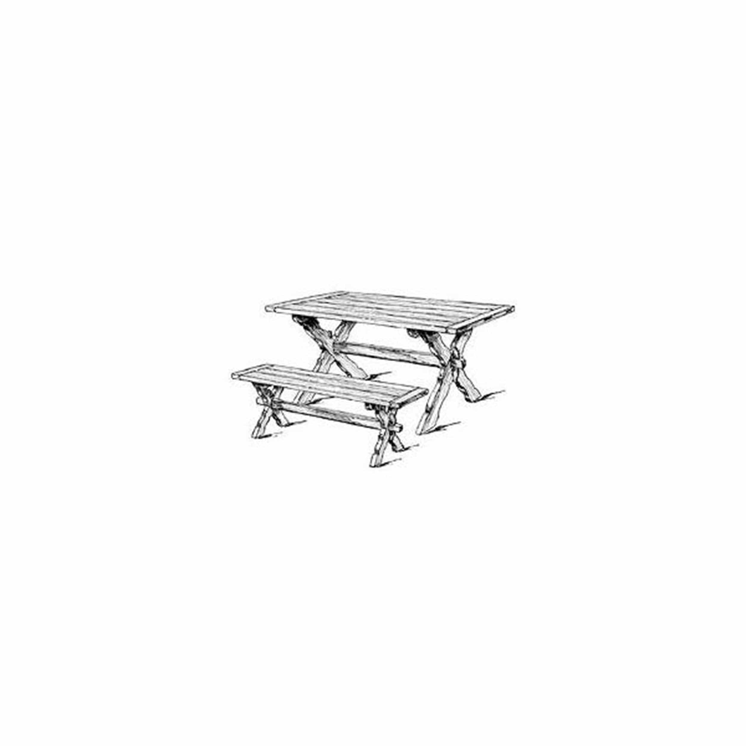 Sawbuck Bench and Table Woodworking Plan