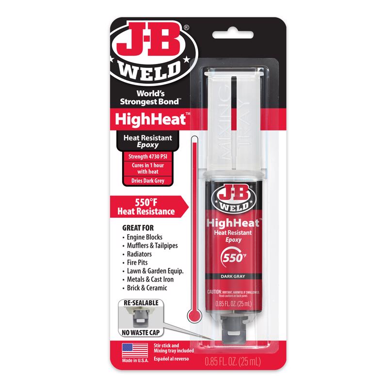 J-B Weld 50197 High Heat High Strength Acrylic Dark Gray Epoxy 0.85 oz
