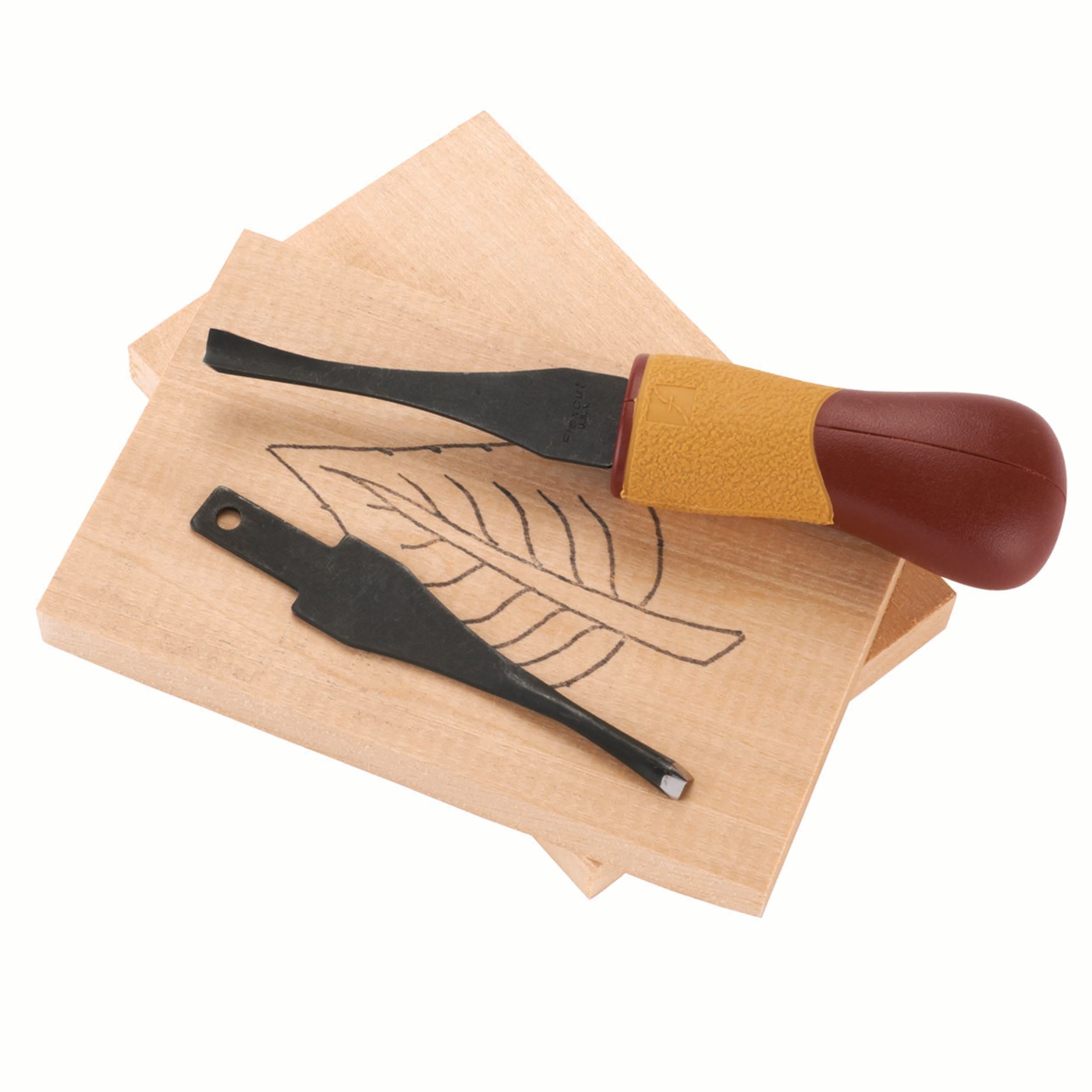 Beginner 2-Blade Craft Carver Palm Tool Set