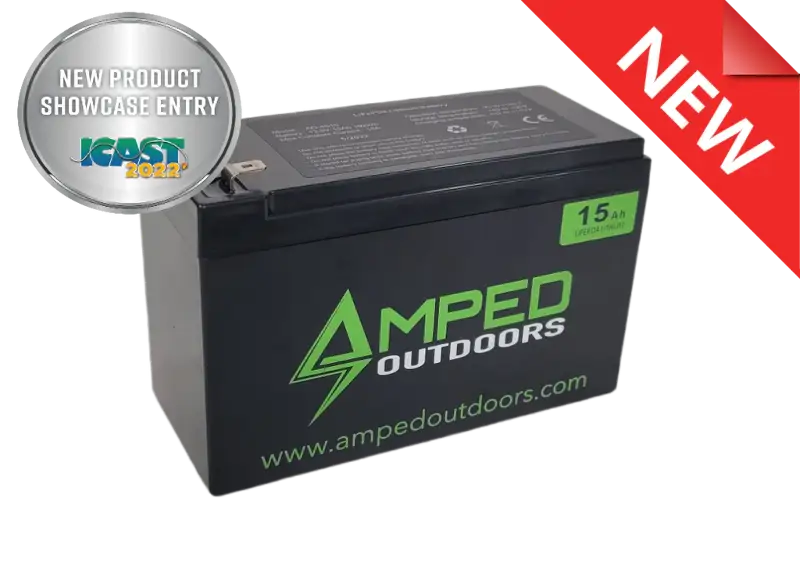 Amped Outdoors 15AH Lithium Battery (LIFEPO4)
