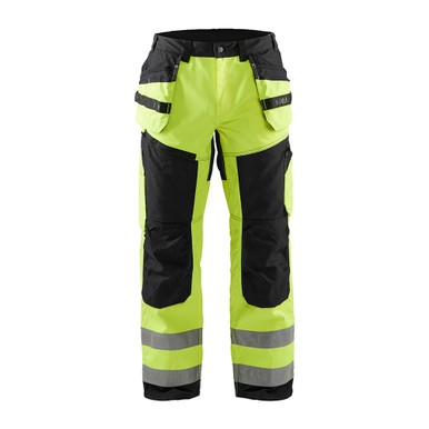 Blaklader HI-VIS X1600 Work Pants - Yellow Hi-viz/Black - Waist Size: 36 - Inseam: 36"