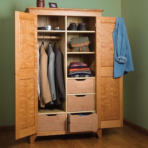 Traditional Cherry Wardrobe - Paper Plan