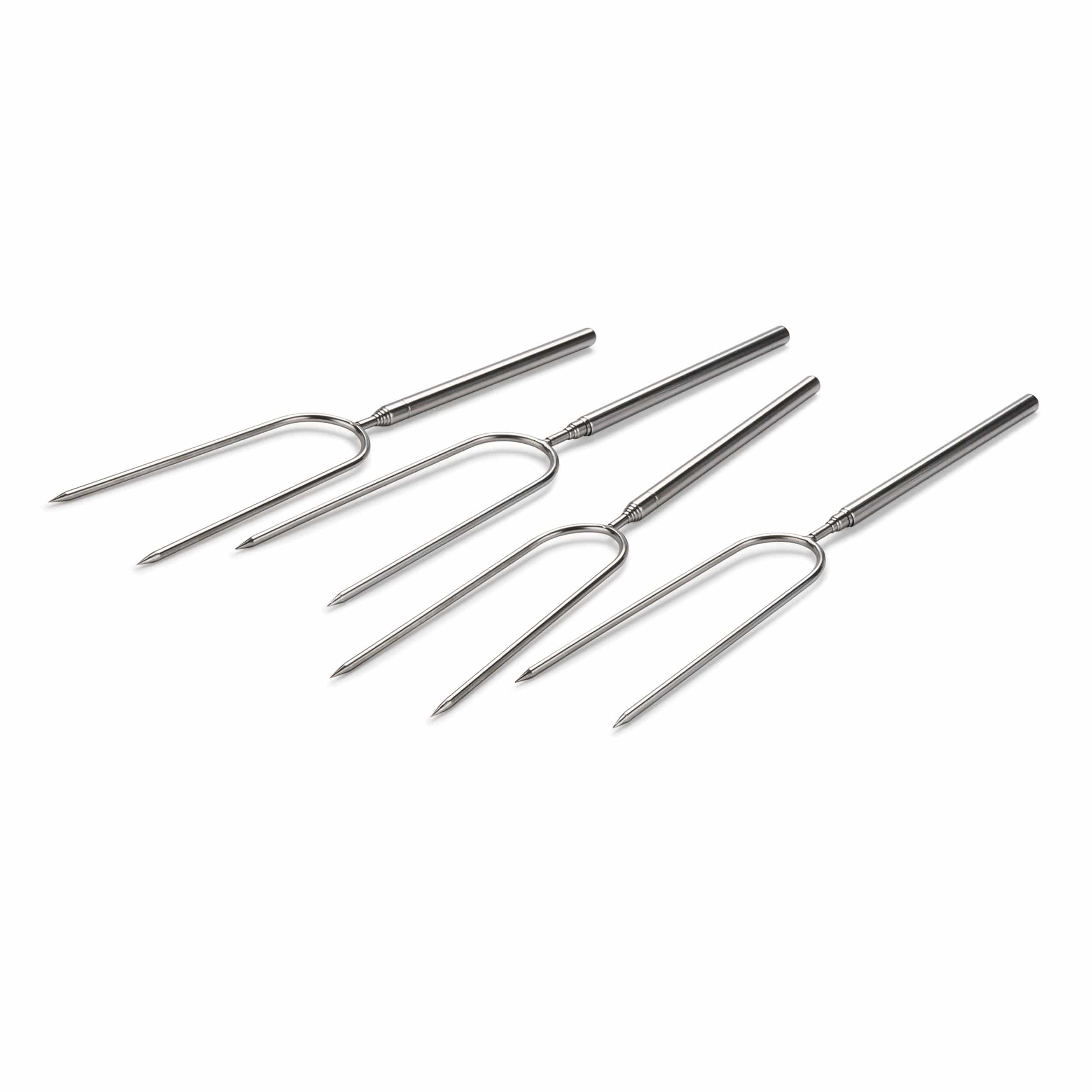 Campfire Roasting Fork Turning Kit - Stainless Steel - 4 Piece