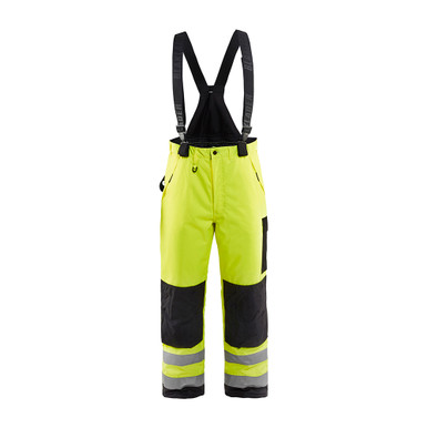 Blaklader Hi-Vis Lined Shell pants - Yellow Hi-viz/Black - Size: XXXL
